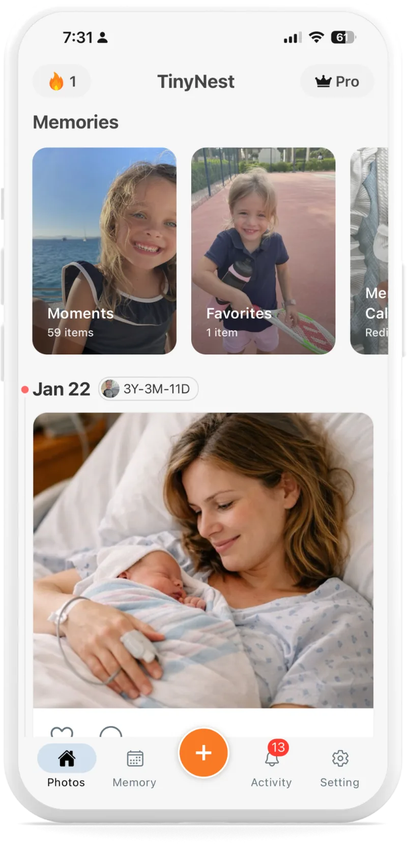 TinyNest family feed