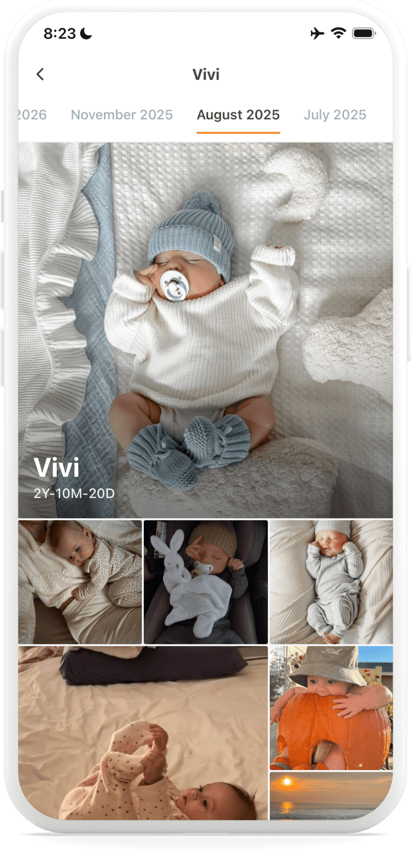 TinyNest app interface